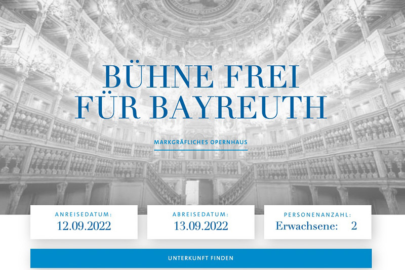 Bayreuth Tourismus Website Screenshot