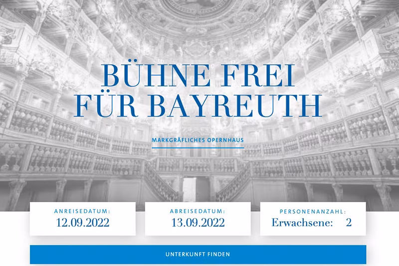 Bayreuth Tourismus Website Screenshot